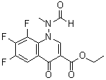 6,7,8-三氟-1-(甲酰基甲基氨基)-1,4-二氢-4-氧代-3-喹啉羧酸乙酯分子结构 (CAS 100276-65-1)