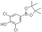structure of CAS# 1003298-87-0, 3,5-Dichloro-4-hydroxyphenylboronic acid pinacol ester
