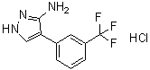 CAS 登录号：10033-14-4, 4-[3-(三氟甲基)苯基]-1H-吡唑-3-胺单盐酸盐