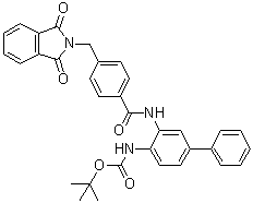 CAS # 1003316-11-7, N-[3-[[4-[(1,3-Dihydro-1,3-dioxo-2H-isoindol-2-yl)methyl]benzoyl]amino][1,1'-biphenyl]-4-yl]carbamic acid 1,1-dimethylethyl ester