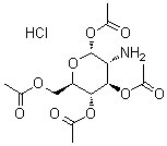 1,3,4,6-四-O-乙酰基-2-氨基-alpha-D-吡喃葡萄糖盐酸盐分子结构 (CAS 10034-19-2)