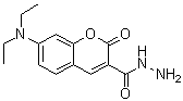 structure of CAS# 100343-98-4, 7-Diethylaminocoumarin-3-carboxylic acid hydrazide