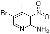 structure of CAS# 100367-40-6, 2-Amino-5-bromo-4-methyl-3-nitropyridine