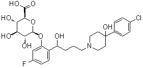 CAS # 100442-86-2, 2-[4-[4-(4-Chlorophenyl)-4-hydroxy-1-piperidinyl]-1-hydroxybutyl]-5-fluorophenyl beta-D-glucopyranosiduronic acid