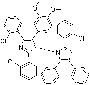 2,2',4-Tris(2-chlorophenyl)-5-(3,4-dimethoxyphenyl)-4',5'-diphenyl-1,1'-biimidazole molecular structure (CAS 100486-97-3)