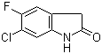 structure of CAS# 100487-74-9, 6-氯-5-氟-1,3-二氢-2H-吲哚-2-酮