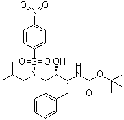 CAS # 1005324-46-8, N-[(1R,2S)-2-Hydroxy-3-[(2-methylpropyl)[(4-nitrophenyl)sulfonyl]amino]-1-(phenylmethyl)propyl]carbamic acid 1,1-dimethylethyl ester