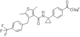 structure of CAS# 1006036-88-9, MK-2894 钠盐