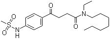 structure of CAS# 100632-58-4, N-Ethyl-N-heptyl-4-[(4-Mesylamino)phenyl]-4-oxobutanamide