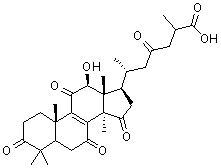 (12beta)-12-Hydroxy-3,7,11,15,23-pentaoxolanost-8-en-26-oic acid molecular structure (CAS 100665-44-9)