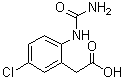 2-[(Aminocarbonyl)amino]-5-chlorobenzeneacetic acid molecular structure (CAS 100666-71-5)