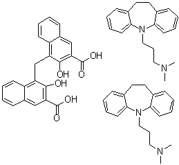 CAS 登录号：10075-24-8, 丙米嗪巴莫酸盐