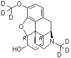 (5alpha,6alpha)-7,8-Didehydro-4,5-epoxy-3-(methoxy-d<sub>3</sub>)-17-(methyl-d<sub>3</sub>)morphinan-6-ol molecular structure (CAS 1007844-34-9)