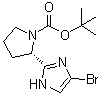 structure of CAS# 1007882-59-8, (S)-2-(4-溴-1H-咪唑-2-基)吡咯烷-1-羧酸叔丁酯