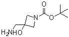 3-(Aminomethyl)-3-hydroxy-1-azetidinecarboxylic acid 1,1-dimethylethyl ester molecular structure (CAS 1008526-71-3)