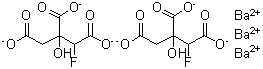 structure of CAS# 100929-81-5, 1-Fluoro-2-hydroxypropane-1,2,3-tricarboxylic acid barium salt (2:3)