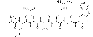 CAS # 100930-04-9, L-Seryl-L-methionyl-L-alpha-glutamyl-L-valyl-L-arginylglycyl-L-tryptophan