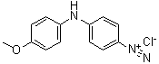4'-甲氧基二苯胺-4-重氮鎓氯化物分子结构 (CAS 101-69-9)