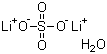 Lithium sulfate monohydrate molecular structure (CAS 10102-25-7)