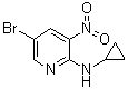 5-Bromo-N-cyclopropyl-3-nitro-2-pyridinamine molecular structure (CAS 1010422-24-8)