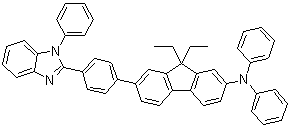 CAS 登录号：1010821-26-7, 9,9-二乙基-N,N-二苯基-7-[4-(1-苯基-1H-苯并咪唑-2-基)苯基]-9H-芴-2-胺