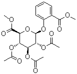 2-(Methoxycarbonyl)phenyl beta-D-glucopyranosiduronic acid methyl ester triacetate molecular structure (CAS 101231-54-3)
