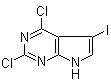 structure of CAS# 1012785-51-1, 2,4-Dichloro-5-iodo-7H-pyrrolo[2,3-d]pyrimidine