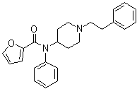 CAS # 101345-66-8, N-Phenyl-N-[1-(2-phenylethyl)-4-piperidinyl]-2-furancarboxamide