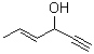 4-己烯-1-炔-3-醇分子结构 (CAS 10138-60-0)