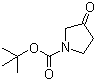 1-叔丁氧羰基-3-吡咯烷酮分子结构 (CAS 101385-93-7)