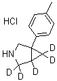 5-(4-甲基苯基)-3-氮杂双环[3.1.0]己烷-1,2,2,6,6-d<sub>5</sub> 盐酸盐分子结构 (CAS 1014696-75-3)
