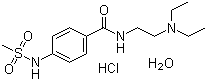 CAS # 101526-62-9, Sematilide monohydrochloride monohydrate, N-(2-(Diethylamino)ethyl)-4-((methylsulfonyl)amino)benzamide monohydrochloride monohydrate