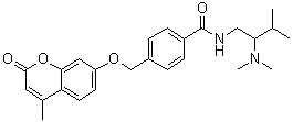 CAS 登录号：1016036-76-2, N-[2-(二甲基氨基)-3-甲基丁基]-4-[[(4-甲基-2-氧代-2H-1-苯并吡喃-7-基)氧基]甲基]苯甲酰胺