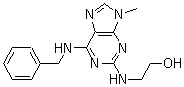 structure of CAS# 101622-51-9, 2-(2'-Hydroxyethylamino)-9-methyl-6-(benzylamino)purine