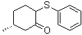 CAS 登录号：101693-93-0, (5R)-5-甲基-2-(苯硫基)环己酮