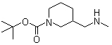 structure of CAS# 1017356-25-0, tert-Butyl 3-[(methylamino)methyl]piperidine-1-carboxylate