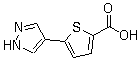 structure of CAS# 1017794-49-8, 5-(1H-Pyrazol-4-yl)-2-thiophenecarboxylic acid