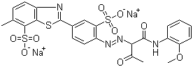 structure of CAS# 10190-68-8, Direct Yellow 27
