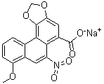 structure of CAS# 10190-99-5, 8-甲氧基-6-硝基菲并[3,4-d]-1,3-二氧杂环戊烯-5-羧酸钠盐