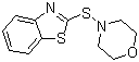 N-氧二乙撑基-2-苯并噻唑次磺酰胺分子结构 (CAS 102-77-2)