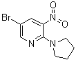 5-Bromo-3-nitro-2-(1-pyrrolidinyl)pyridine molecular structure (CAS 1020253-22-8)