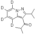 CAS # 102064-45-9, 2-Methyl-1-[2-(1-methylethyl)pyrazolo[1,5-a]pyridin-3-yl-4,5,6,7-d<sub>4</sub>]-1-propanone