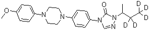 CAS # 1020719-22-5, 2,4-Dihydro-4-[4-[4-(4-methoxyphenyl)-1-piperazinyl]phenyl]-2-(1-methylpropyl-2,2,3,3,3-d<sub>5</sub>)-3H-1,2,4-triazol-3-one