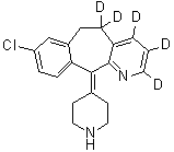 CAS # 1020719-34-9, 8-Chloro-6,11-dihydro-11-(4-piperidinylidene)-5H-benzo[5,6]cyclohepta[1,2-b]pyridine-2,3,4,5,5-d<sub>5</sub>