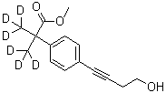 4-(4-Hydroxy-1-butyn-1-yl)-alpha,alpha-di(methyl-d<sub>3</sub>)benzeneacetic acid methyl ester molecular structure (CAS 1020719-49-6)