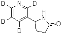 CAS # 1020719-70-3, 5-(3-Pyridinyl-2,4,5,6-d<sub>4</sub>)-2-pyrrolidinone