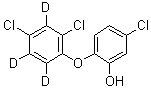 5-Chloro-2-(4,6-dichlorophenoxy-2,3,5-d<sub>3</sub>)phenol molecular structure (CAS 1020719-98-5)