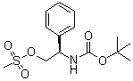 N-[(1R)-2-[(甲基磺酰基)氧基]-1-苯基乙基]氨基甲酸叔丁酯分子结构 (CAS 102089-75-8)