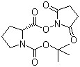 structure of CAS# 102185-34-2, Boc-D-proline N-hydroxysuccinimide ester
