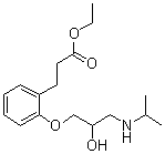 CAS # 102203-23-6, 2-[2-Hydroxy-3-[(1-methylethyl)amino]propoxy]benzenepropanoic acid ethyl ester, ACC 9369
